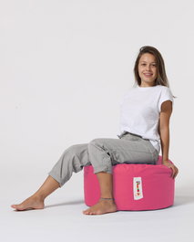 Atelier Del Sofa Puf de Jardín Redondo - Rosa